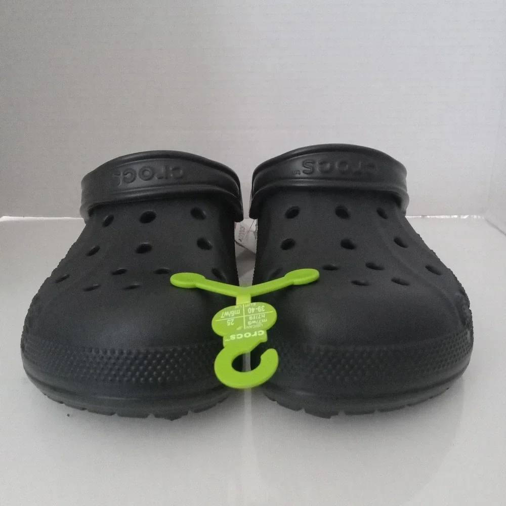 Crocs‎ Baya Lined Clogs Adult BLACK Men's Size 7 Women's Size 9 Comfort NEW